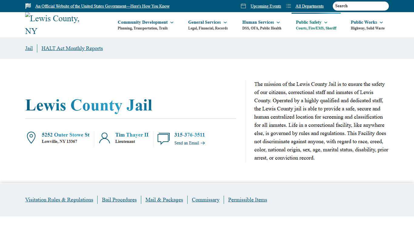 Visit the Lewis County Jail: Rules & Regulations, Bail Procedures & More!